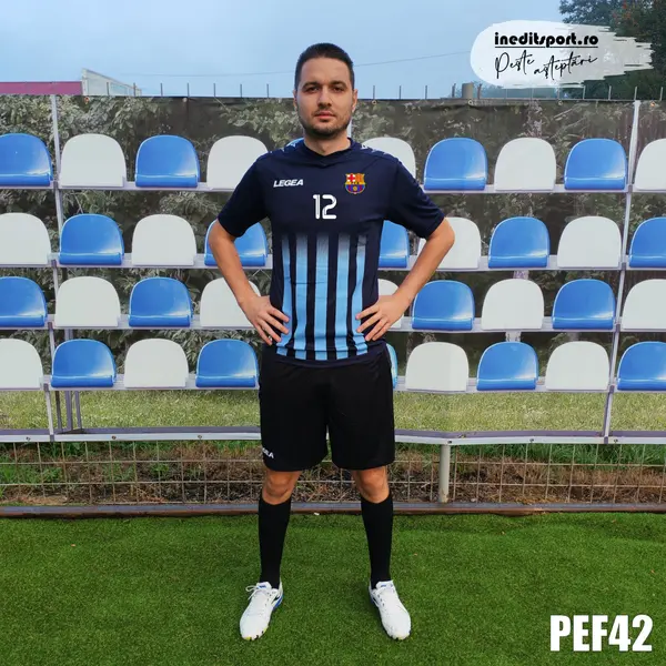 Kit echipament fotbal copii si adulti personalizat- PEF42 XXL, Bleumarin