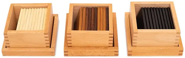 Kit educațional Nowa Szkola Montessori - Cutii de plăci din lemn, 30 piese