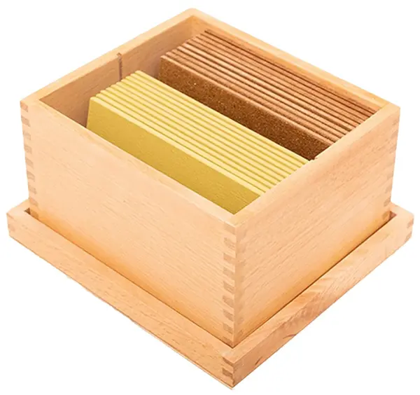 Kit educațional Nowa Szkola Montessori -Plăci senzoriale într-o cutie, 10 bucăți