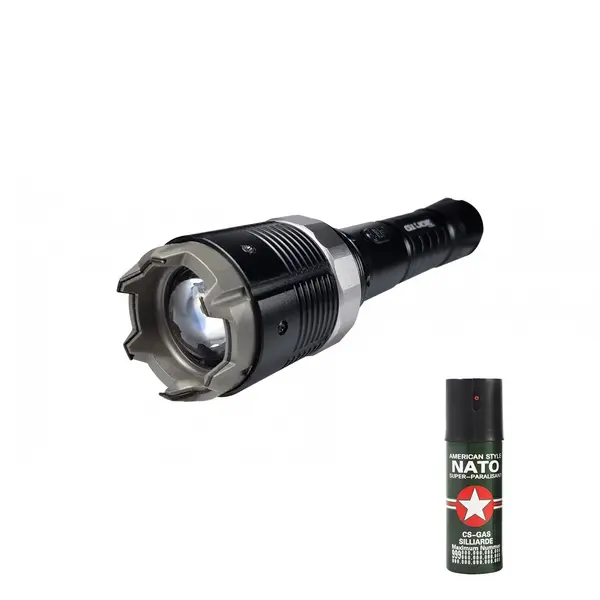 Kit Electrosoc Metalic cu Lanterna si Reglaj Focusat 8810 si Spray Natto , DEPOX ,19 cm