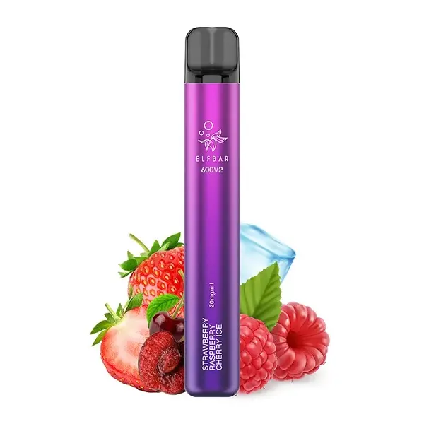 Kit Elf Bar 600 V2 - Strawberry Raspberry Cherry Ice*