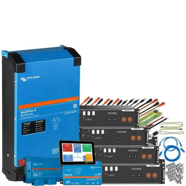 Kit fotovoltaic 14kWh cu baterie Pylontech LiFePO4 si invertor Victron MultiPlus II 48 5000 Monofazat pentru casa si off-grid