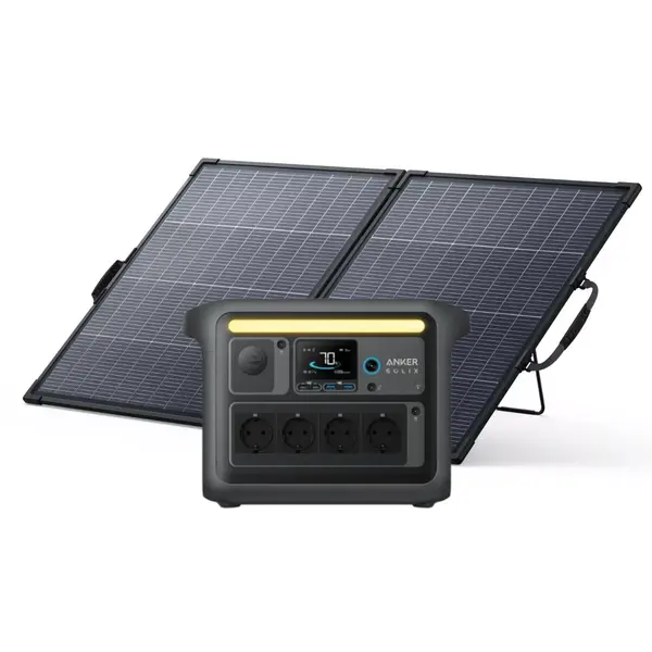 Kit Generator Solar Portabil 1056Wh 1800W Anker Solix C1000X + panou solar 200W