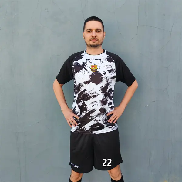 Kit Givova Art Interlock EF46 S, Alb-Negru
