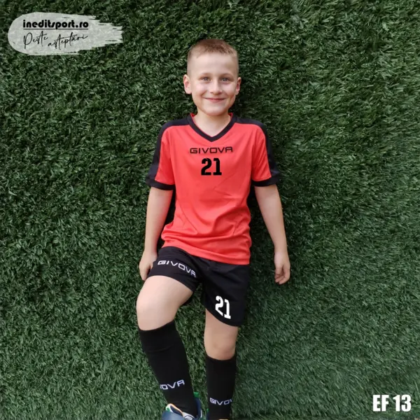 KIT GIVOVA Echipament fotbal personalizat copii si adulti PEF13 2XS, Portocaliu