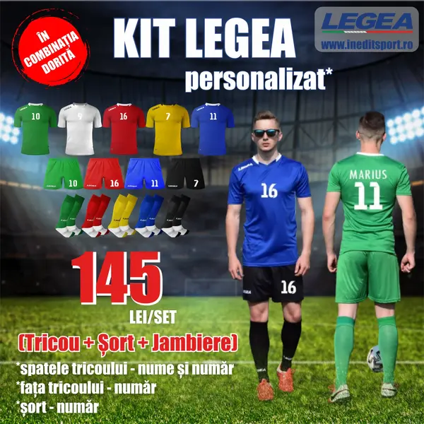 Kit Legea personalizat copii si adulti PEF2 3XS, Alb