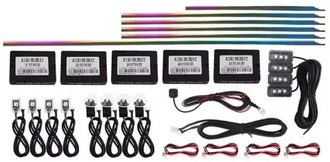 Kit Lumini Ambientale Auto Acrilic 18 in 1 RGB APP Control
