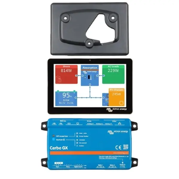 Kit Monitorizare Baterii Victron Energy Cerbo Gx + Gx Touch 50 + Suport