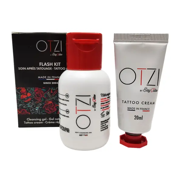 Kit pentru injgrijirea tatuajelor OTZI Flashkit, Medical Body Art | 50 ml + 20 ml