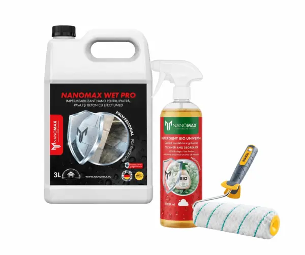 KIT PROTECTIE „Efect Premium” KIT Recondiționare Premium – Efect Umed Intens & Protecție Lungă Durată Impermeabilizant Protectie Premium Wet Pro, 3L,