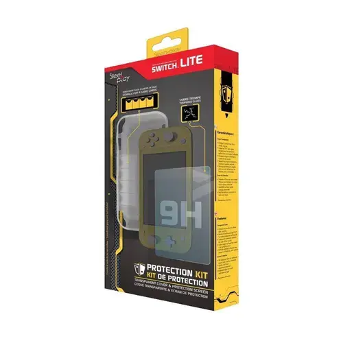 Kit protectie Steel Play, Protectie ecran si husa transparenta, Pentru Nintendo Switch Lite