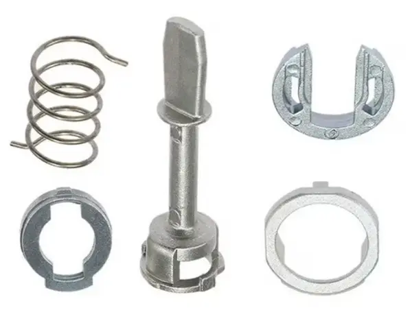 Kit reparatie incuietoare yala usa auto Techstar, compatibil VW Passat B5 Lupo Bora Golf 4 Audi A3 A4 A6, 1996–2005, 5 piese metalice, 3B0837167