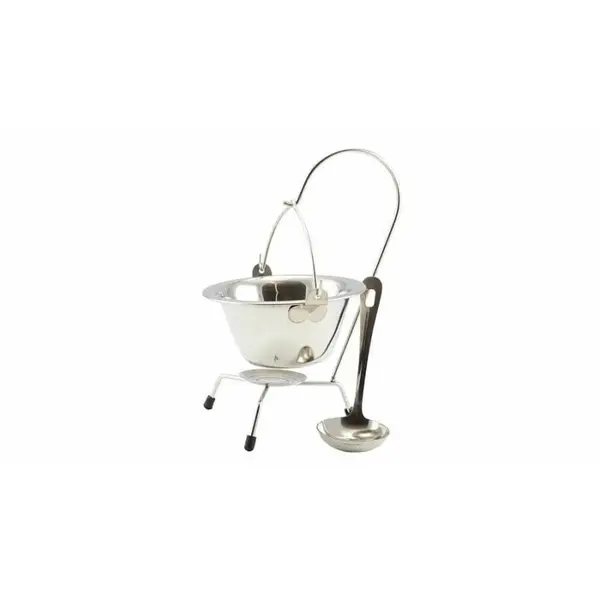 Kit Servire Gulas: Ceaun, Lingura + Suport, Inox, Perfect Home