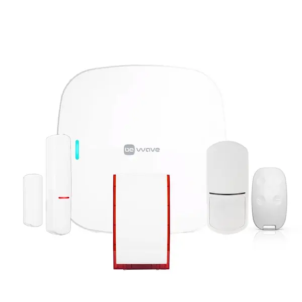 Kit sistem antiefractie smart wireless All-In-One Satel Be Wave WIFI KIT, LAN, WiFi, 2.4 / 5 GHz, 868 MHz, acumulator 3200 mAh, slot card, cu sirena exterior