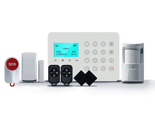 Kit sistem de alarma Wireless GSM, 2 zone, RFID si buton de panica, Heyi KIT-HEYI-H7-SOS