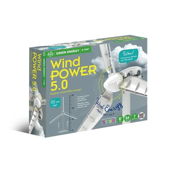 Kit STEM Energia eoliana cu turbina si masinuta electrica, Gigo Toys