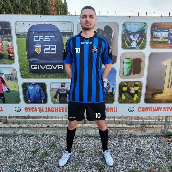 Kit Supporter MC GIVOVA - EF48 NEGRU CU ALBASTRU, XS