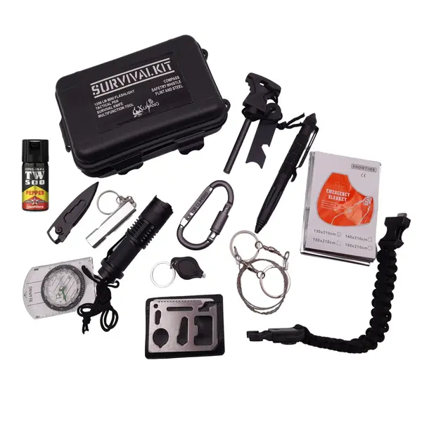 Kit supravietuire DEPOX , On Point, 13 elemente multifunctionale, negru