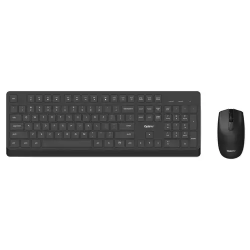 Kit Tastatura + Mouse OptimX Pro KM501W , High Quality, Slim, Silent click, US Layout, Wireless 2.4GHz (Negru)