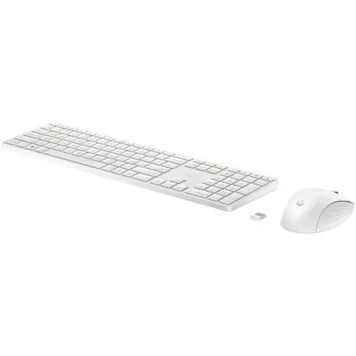 Kit Tastatura + Mouse Wireless HP 650, Bluetooth, USB Receiver (Alb)