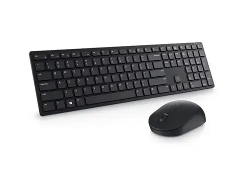 Kit tastatura si mouse Dell KM555, Wireless, USB (Negru)