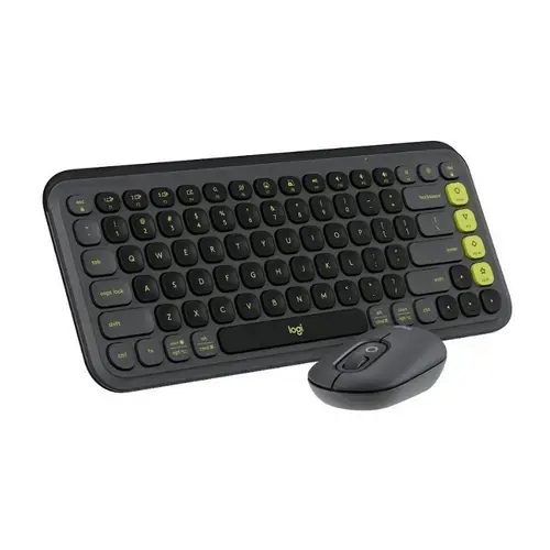 Kit tastatura si mouse Logitech Pop Icon Combo, Bluetooth, Layout US (Negru)