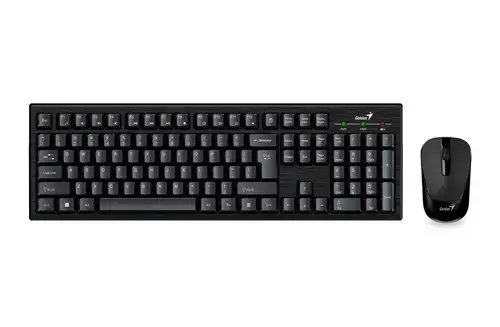 Kit tastatura si mouse wireless GENIUS KM-8101, USB, 1000dpi (Negru)