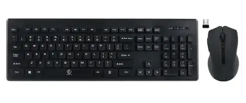 Kit tastatura si mouse wireless Rebeltec Millenium, USB (Negru)