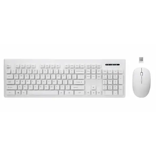 Kit Tastatura si Mouse Wireless Rebeltec WhiteRun (Alb)
