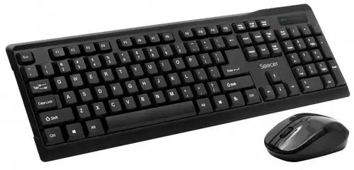 Kit Tastatura si Mouse Wireless Spacer SPDS-1100 (Negru)