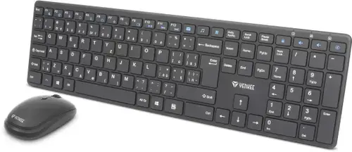 Kit tastatura si mouse wireless Yenkee YKM 2008CS, 2.4GHz, USB, 1600 DPI (Negru)
