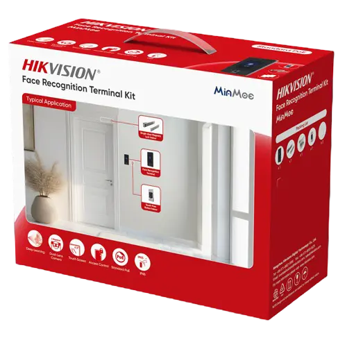 Kit terminal control acces TCP/IP cu Recunoastere faciala, Amprenta, Card Mifare, 2MP, WiFi, PoE - HIKVISION DS-KAS342