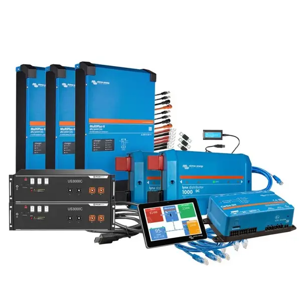 Kit trifazat 7kWh cu baterie Pylontech US3000C si 3x Victron MultiPlus-II 48 5000 pentru casa si sisteme fotovoltaice