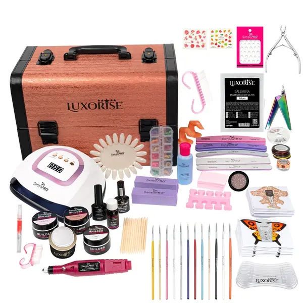 Kit Unghii False cu Gel SensoPRO Milano 15ml si Geanta LUXORISE - Promotie #12 + CADOU 15 Pensule Ma