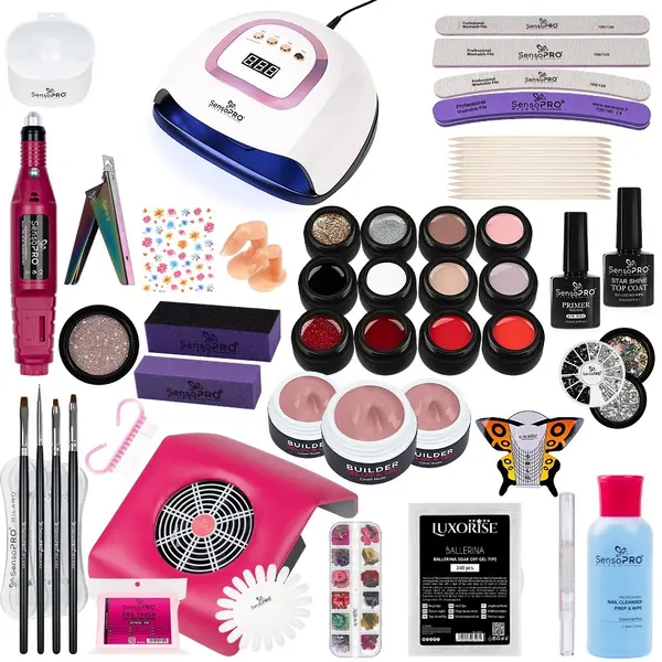 Kit Unghii False cu Gel UV SensoPRO Milano 15ml - Promotie #09 + CADOU Set 4 Pensule Manichiura