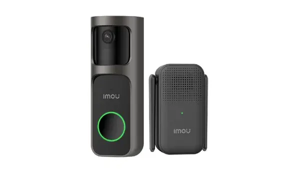 Kit videointerfon exterior Imou Doorbell 2S Kit/DB-2SP-3T0W/DS3, 3MP, Wi-Fi, PIR, audio bidirectional, detectie AI, baterie 5000mAh, slot microSD