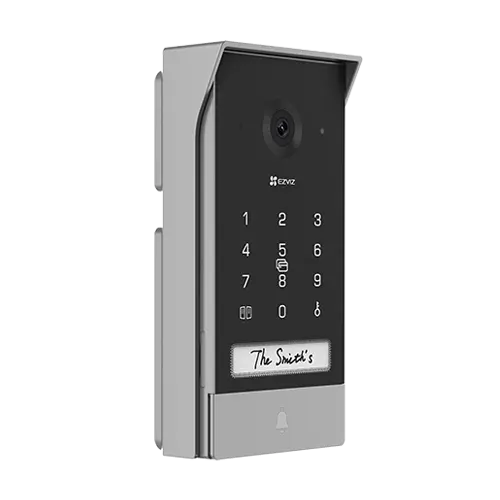 Kit videointerfon, Monitor tactil 7 inch, camera 2K, IR 5m, SDcard, Wi-Fi5, Panou Solar - EZVIZ EP7
