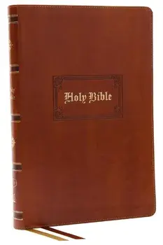 KJV Bible, Giant Print Thinline Bible, Vintage Series, Leathersoft, Tan, Red Letter, Comfort Print: King James Version/Thomas Nelson