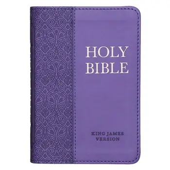 KJV Bible Mini Pocket Purple, Leather/***