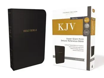 KJV, Deluxe Reference Bible, Super Giant Print, Imitation Leather, Black, Red Letter Edition/Thomas Nelson