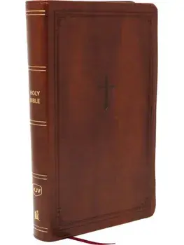 KJV Giant Print End-of-Verse Reference Bible, Brown Leathersoft, Red Letter, Comfort Print/Thomas Nelson