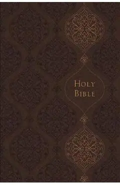 KJV, Journal the Word Bible, Imitation Leather, Brown, Red Letter Edition, Comfort Print: Reflect, Journal, or Create Art Next to Your Favorite Verses - Thomas Nelson