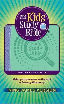 KJV Kids Study Bible Flex Purple and Green Imprintable (Genuine Leather), Leather/***
