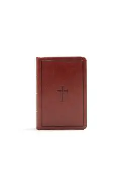 KJV Large Print Compact Reference Bible, Brown Leathertouch - Holman Bible Staff