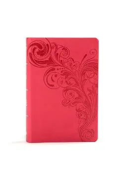 KJV Large Print Personal Size Reference Bible, Pink Leathertouch - Holman Bible Publishers