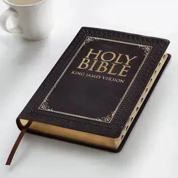 KJV Large Print Thumb Index Edition: Brown, Hardcover/***