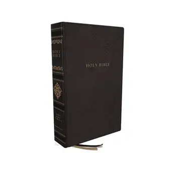 Kjv, Sovereign Collection Bible, Personal Size, Genuine Leather, Black, Thumb Indexed, Red Letter Edition, Comfort Print: Holy Bible, King James Versi/***