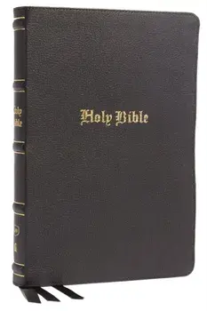 KJV, Thinline Bible, Large Print, Genuine Leather, Black, Red Letter, Comfort Print. Holy Bible, King James Version/Thomas Nelson