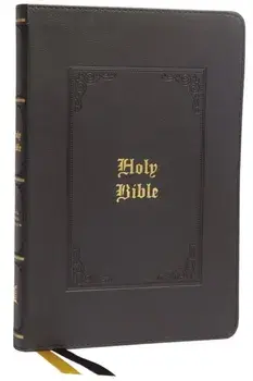 KJV, Thinline Bible, Large Print, Vintage Series, Leathersoft, Black, Red Letter, Comfort Print. Holy Bible, King James Version, Large type / large print ed/Thomas Nelson