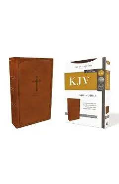 Kjv, Thinline Bible, Leathersoft, Brown, Red Letter Edition, Comfort Print - Thomas Nelson